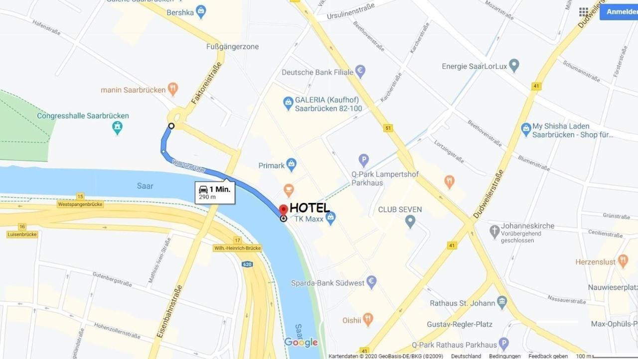 Hotel Stadt Hamburg Am Fluss Saarbrucken Bagian luar foto